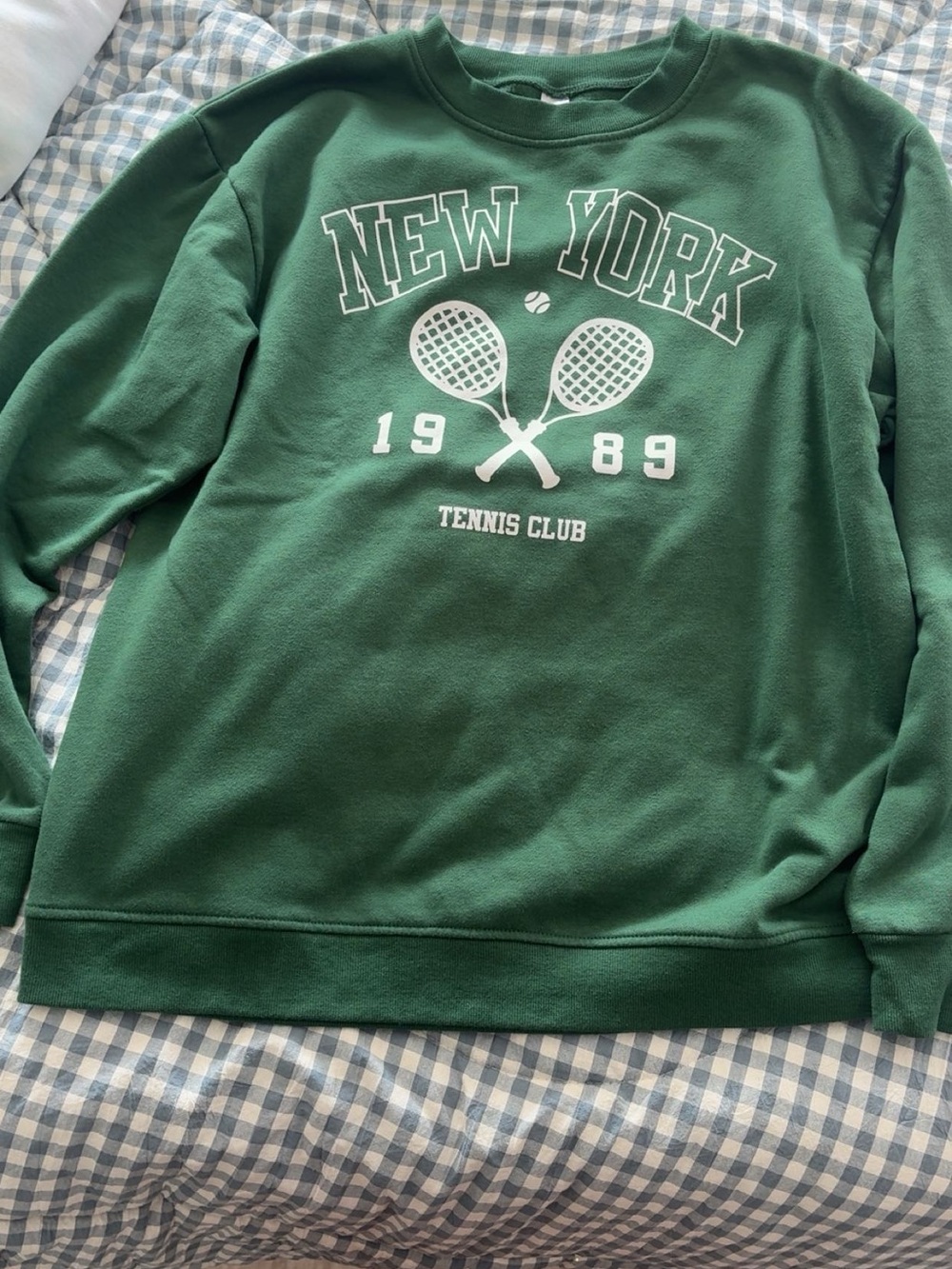 New York Tennis Club Green Crewneck Sweater
